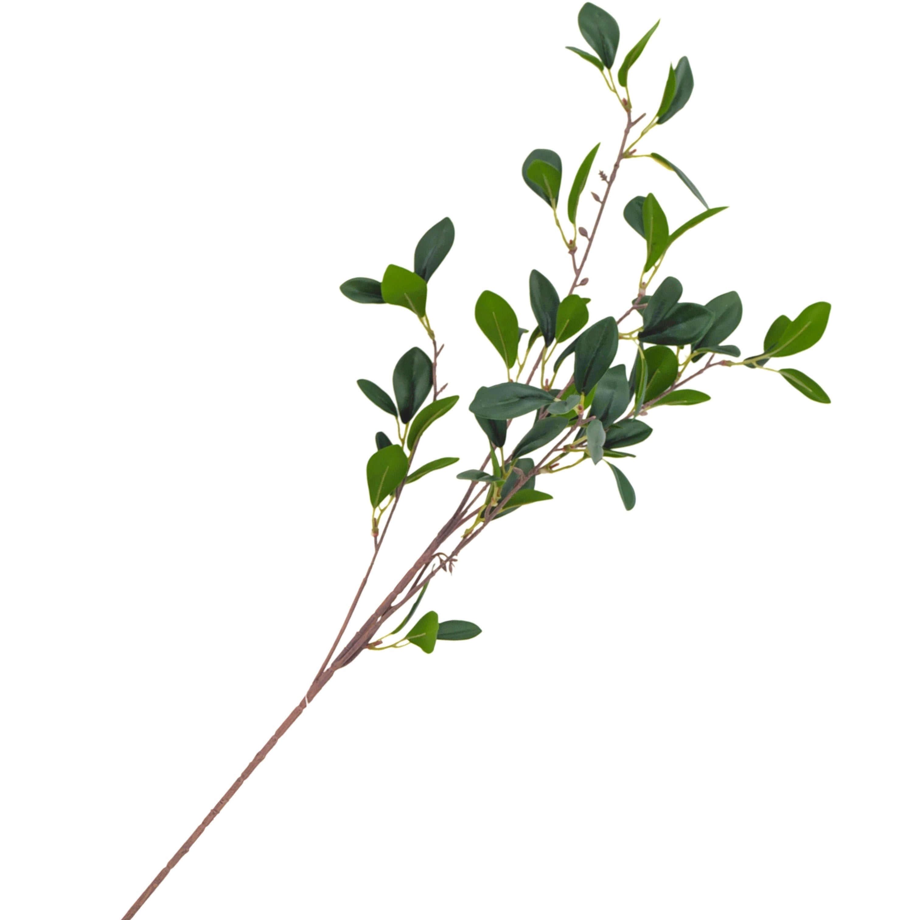 bulk 24 Artificial Milan Leaves Stem 5 Branches 90cm V637-AFL37040