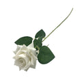 bulk 24 Articial Single Stem Mini Rose White 49cm V637-AFL37070