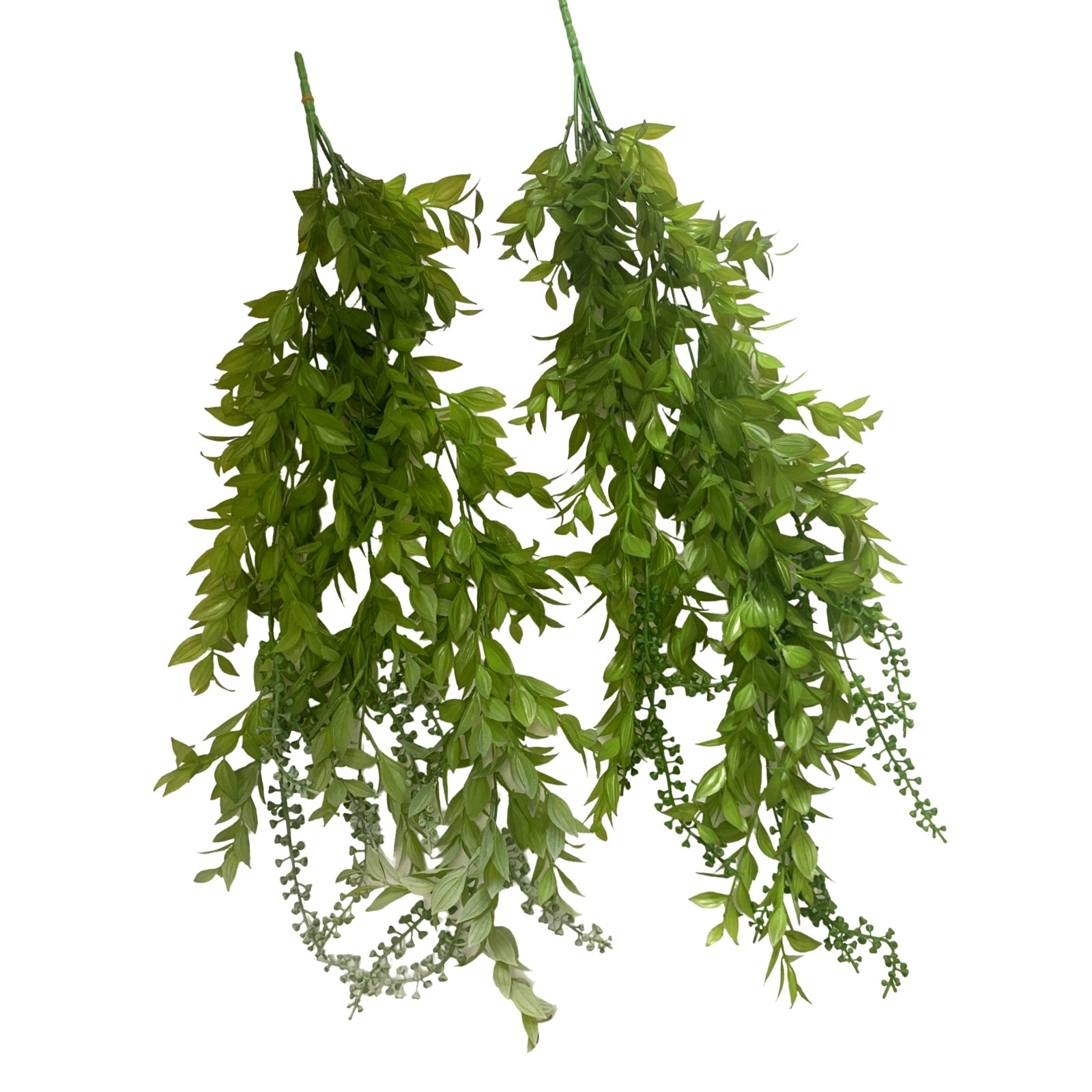 bulk 12 Artificial Hanging Green Leaves 2 Assort 84cm V637-AFL37111