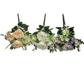 bulk 12 Artificial Pastel Blooms Floral Bunch Assort 44cm V637-AFL38738