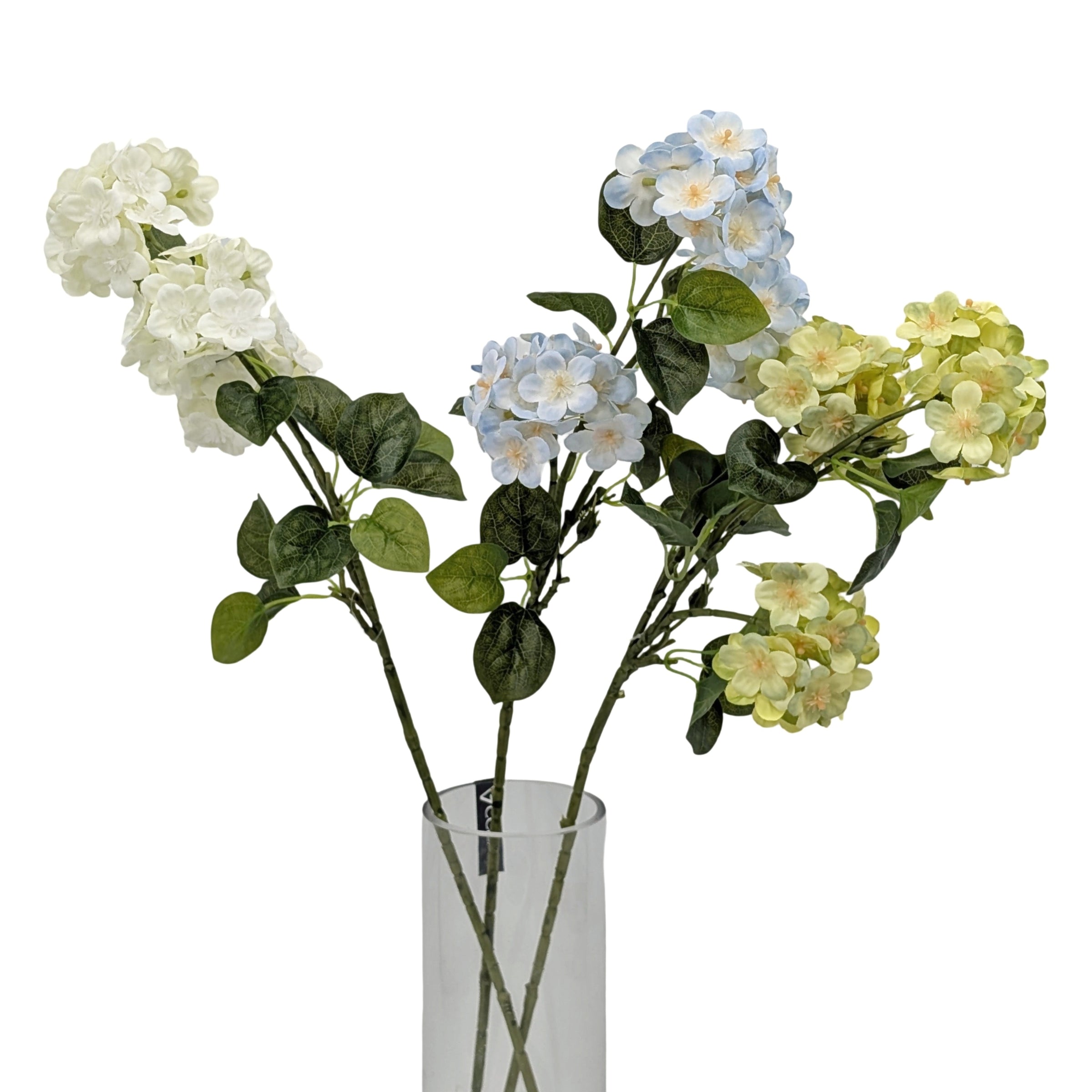 bulk 24 Artificial Mini Hydrangea Stem 3 Head 69cm 3 Asst V637-AFL38740
