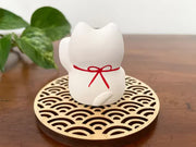 Okimono White Maneki Neko V637-C0013