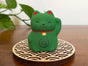 Okimono Green Maneki Neko V637-C0018
