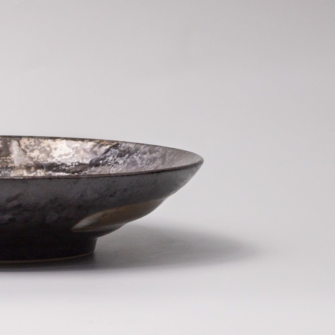 Pasta Bowl Flat 23cm Bronze Brushstroke Glaze V637-C0028