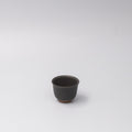 Sake and Tea Cup 6cm Black Matte Flared Glaze V637-C0055