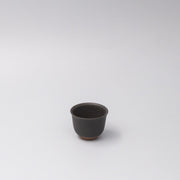 Sake and Tea Cup 6cm Black Matte Flared Glaze V637-C0055