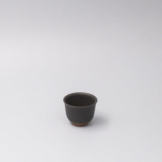 Sake and Tea Cup 6cm Black Matte Flared Glaze V637-C0055