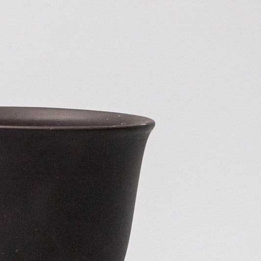 Sake and Tea Cup 6cm Black Matte Flared Glaze V637-C0055