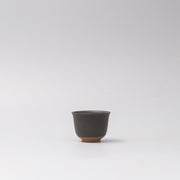 Sake and Tea Cup 6cm Black Matte Flared Glaze V637-C0055