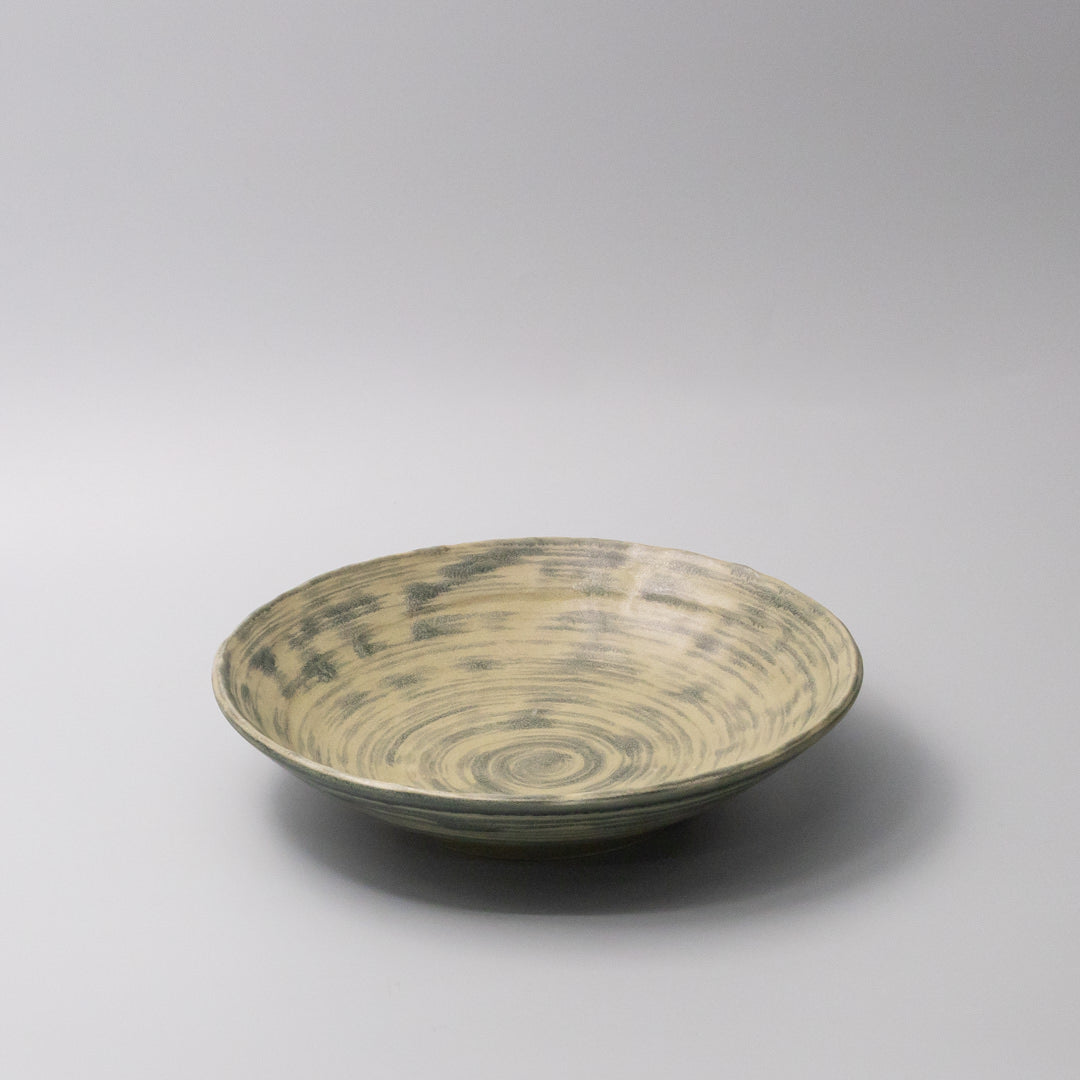 Open Shallow Bowl 24cm Washed Fern V637-C0070