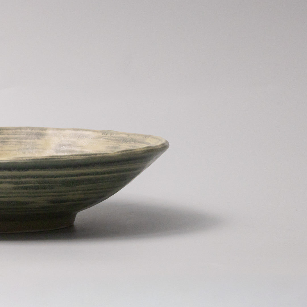 Open Shallow Bowl 24cm Washed Fern V637-C0070