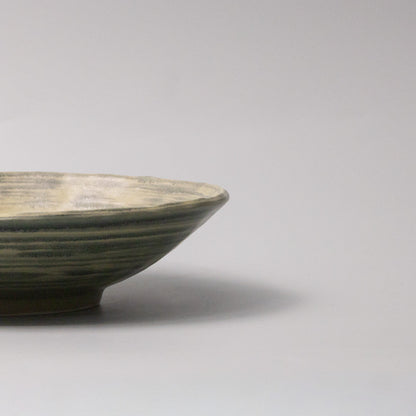 Open Shallow Bowl 24cm Washed Fern V637-C0070