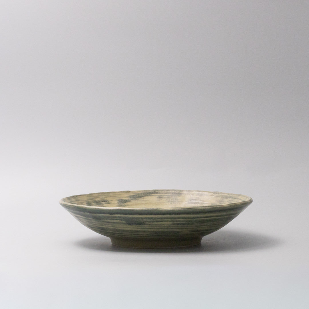 Open Shallow Bowl 24cm Washed Fern V637-C0070