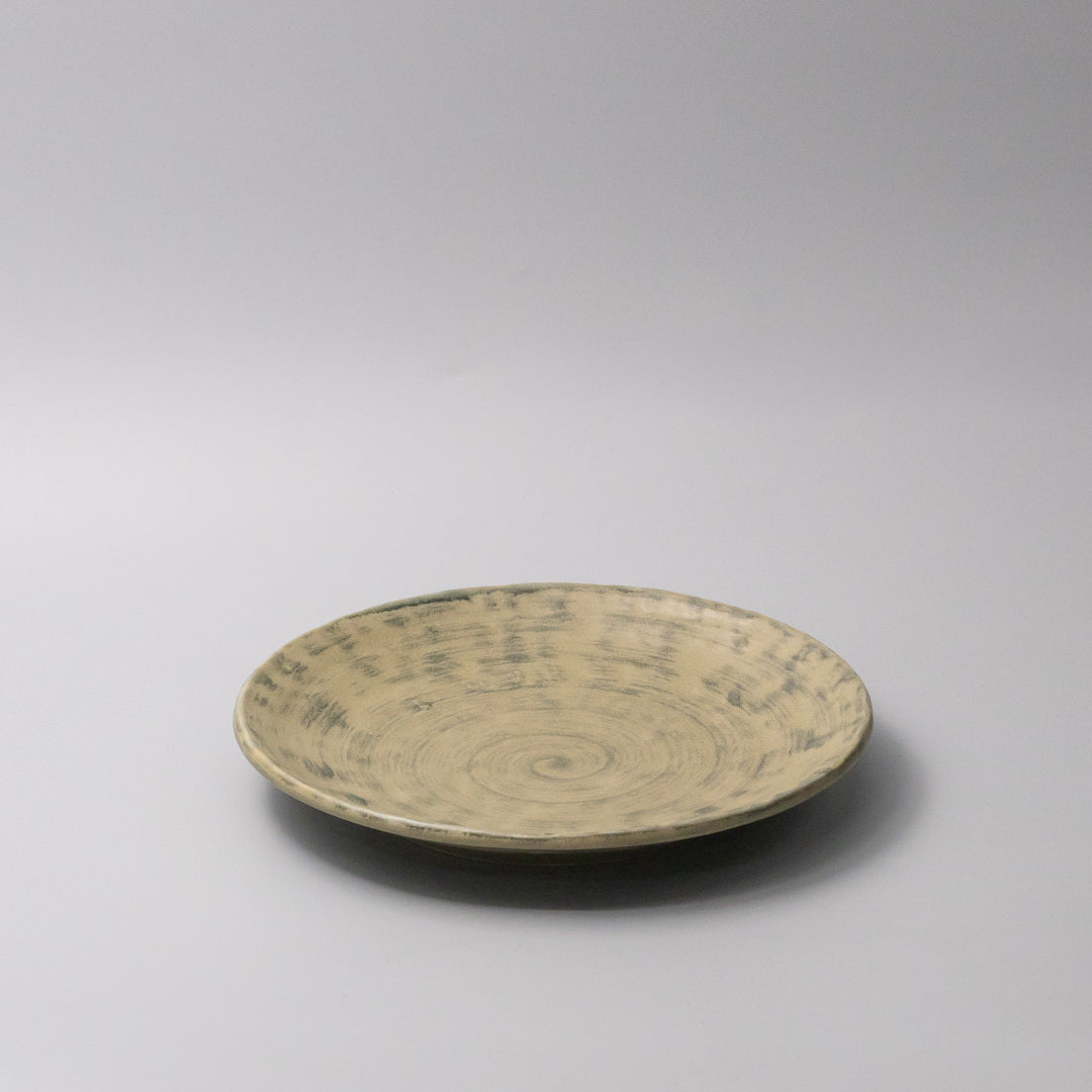 Thick Edge Plate 25cm Washed Fern V637-C0073