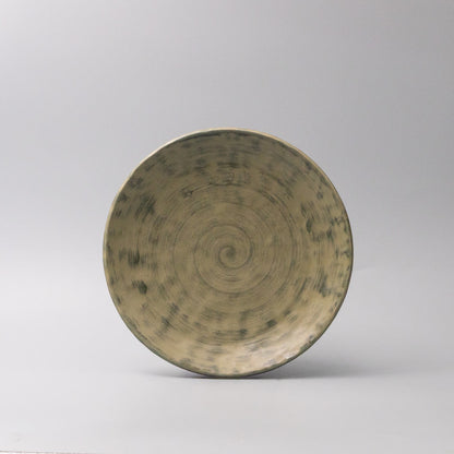 Thick Edge Plate 25cm Washed Fern V637-C0073