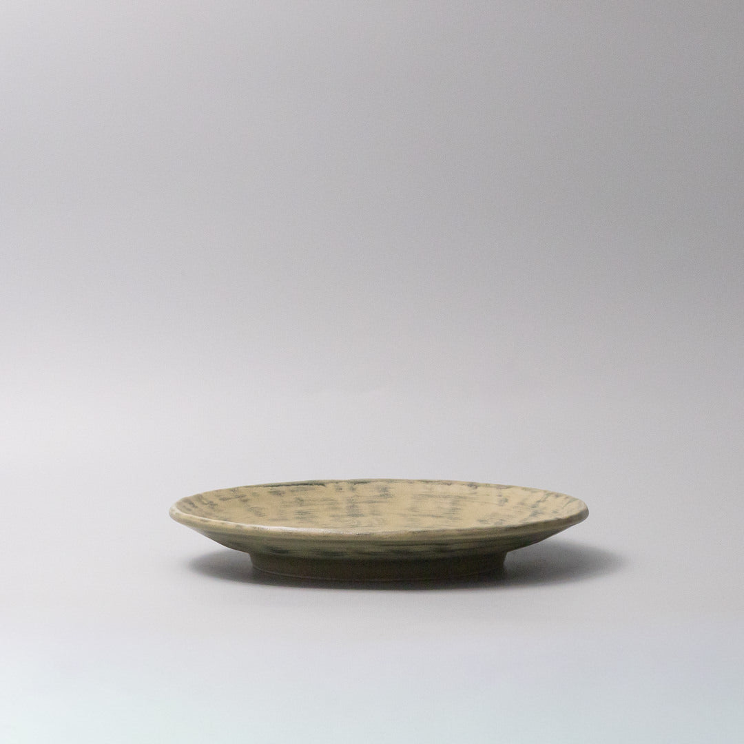 Thick Edge Plate 25cm Washed Fern V637-C0073