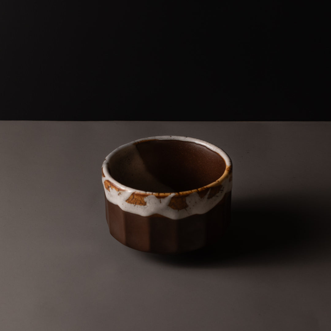 Matcha Tea bowl 11cm Metallic Rust Glaze V637-C0080