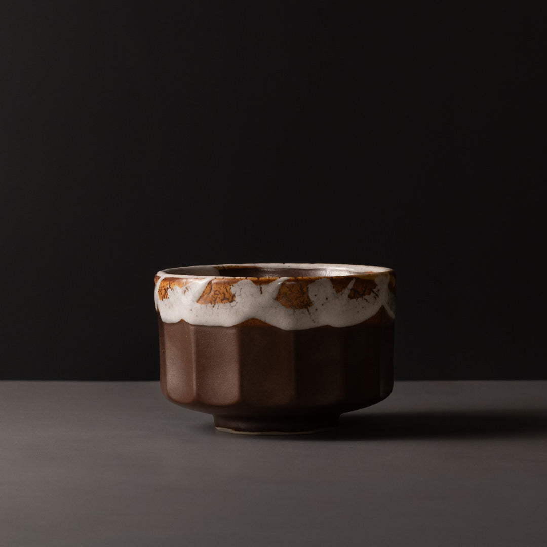 Matcha Tea bowl 11cm Metallic Rust Glaze V637-C0080