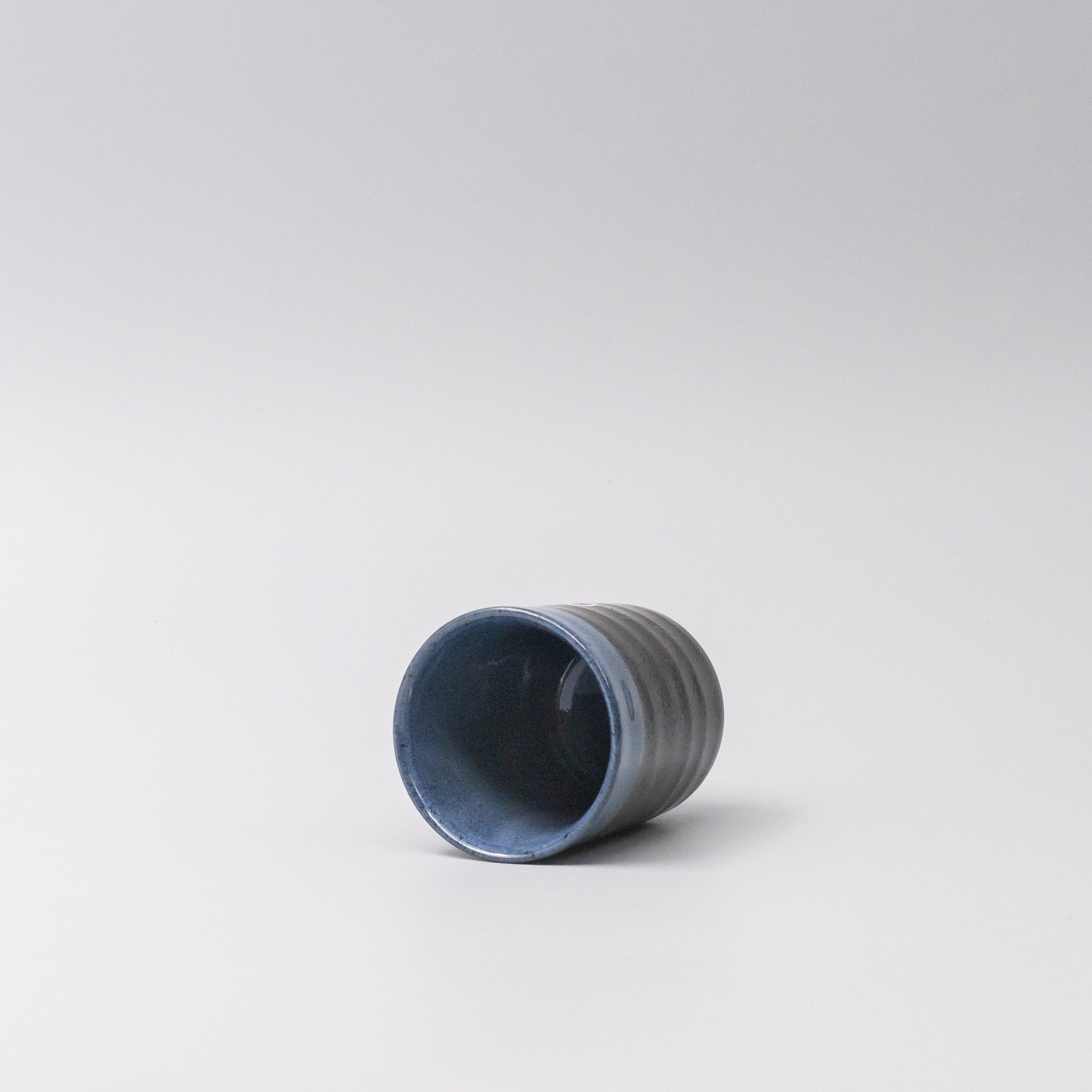 Mug 170ml Blue & Black Glaze V637-C0086