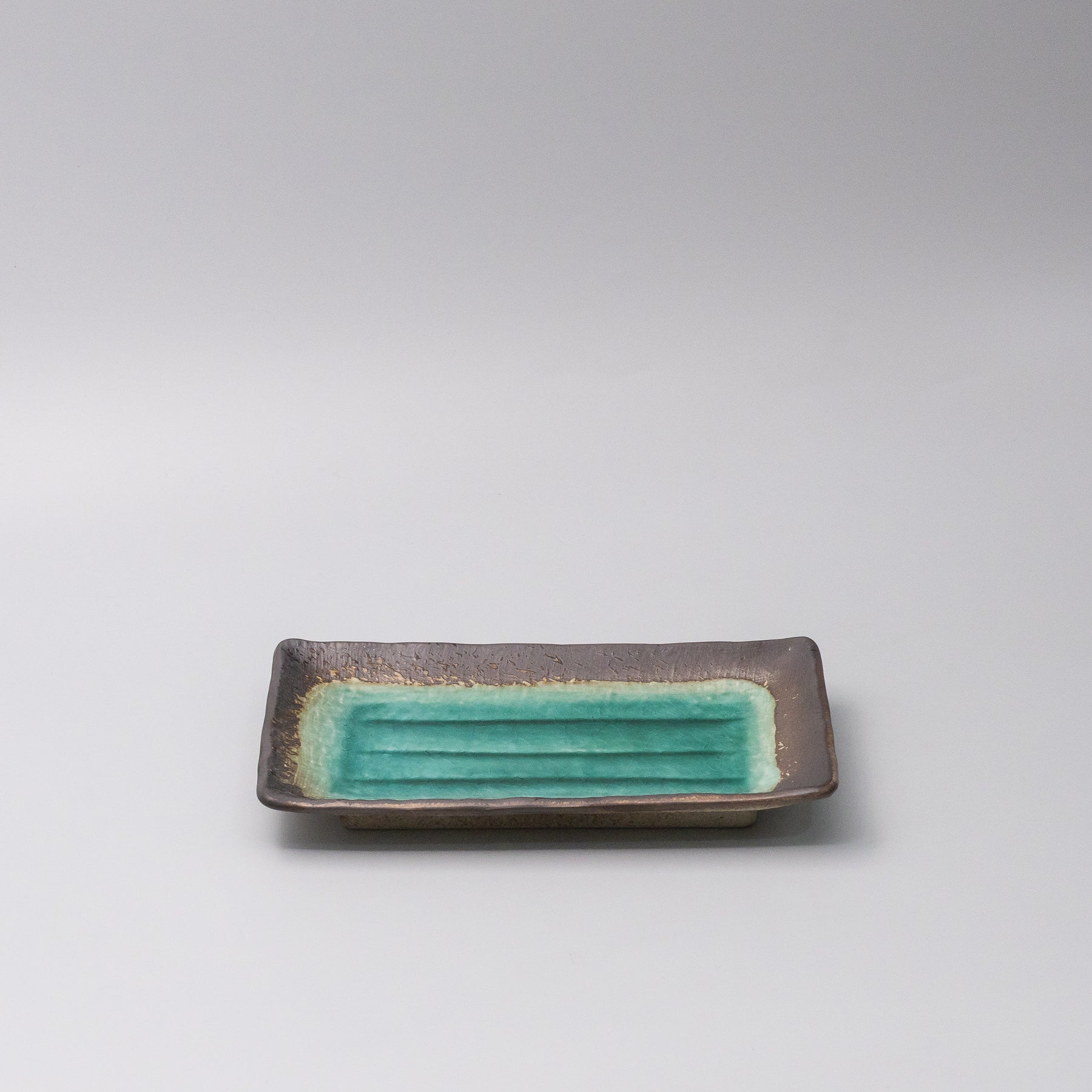 Plate Rectangular 22x14cm Jade Glaze V637-C0116