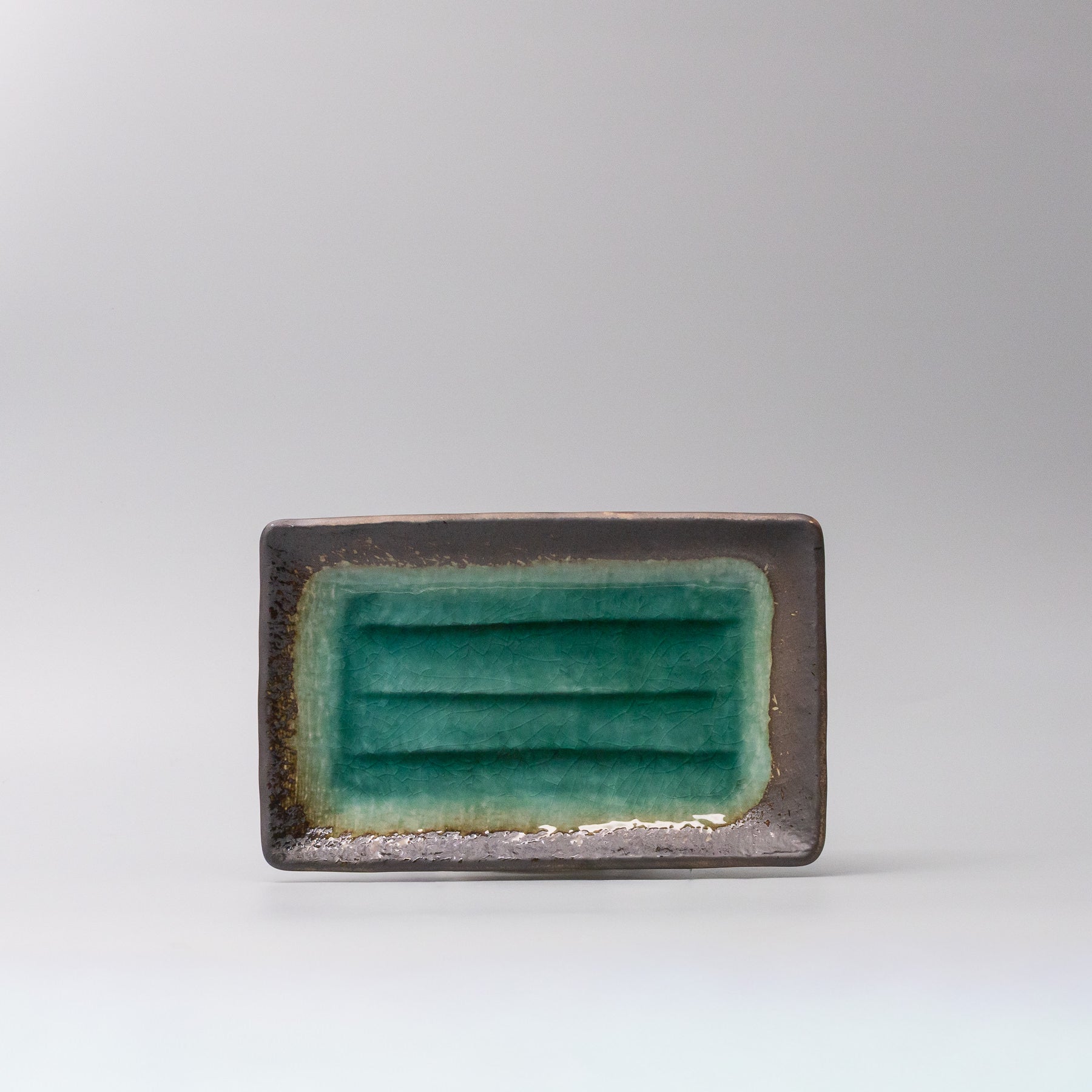 Plate Rectangular 22x14cm Jade Glaze V637-C0116