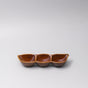 Edamame Triple Pod Dish 20cm Chestnut Brown Glaze V637-C0117