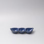 Edamame Triple Pod Dish 20cm Indigo Blue Glaze V637-C0118