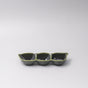 Edamame Triple Pod Dish 20cm Oribe Green Glaze V637-C0119