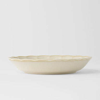 Plate High Rim 21.8cm Ivory Rinka Glaze V637-C0231