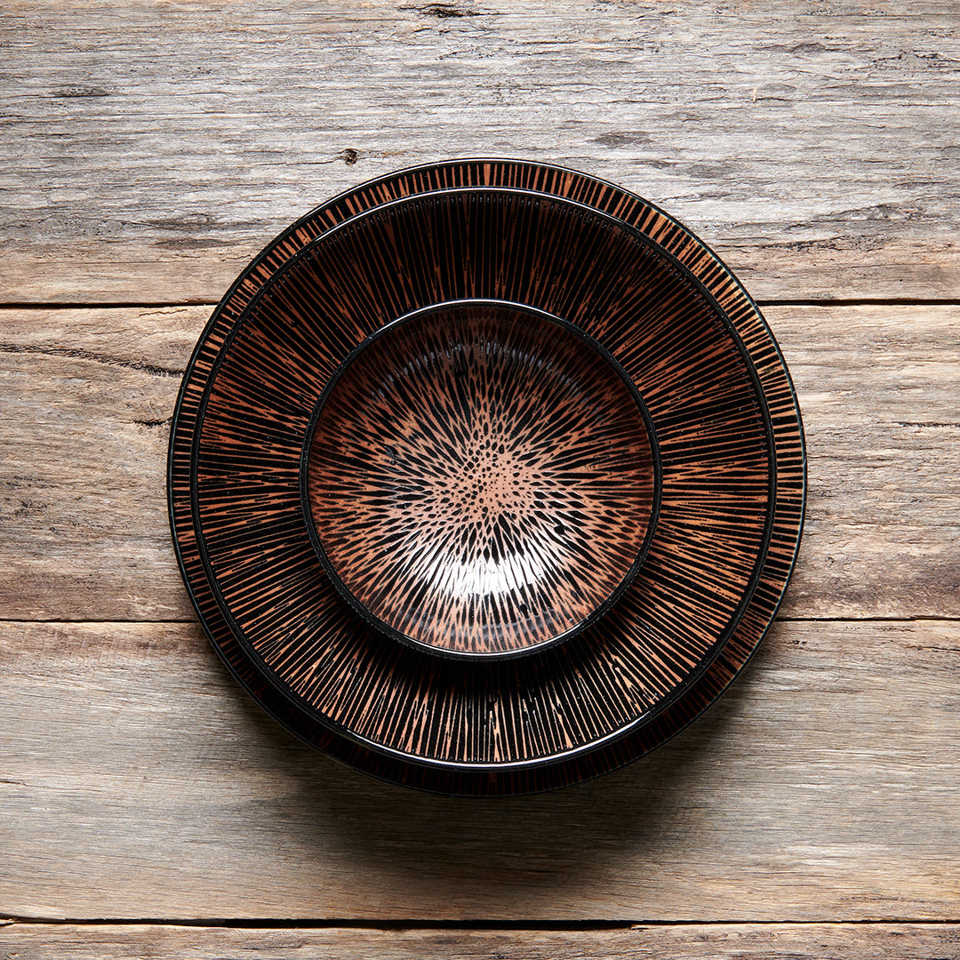 Ramen Bowl 24.5cm Bronze Converging Glaze V637-C0288