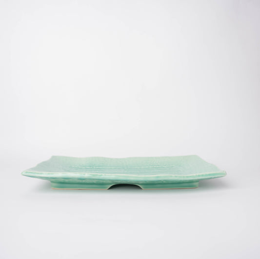 Serving Plate 28.5cm Celadon Glaze V637-C0333
