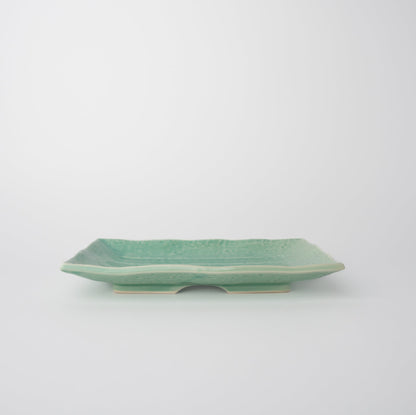 Plate Rectangular 22cm Celadon Glaze V637-C0334