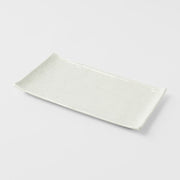 Sushi Plate 24cm White Contour Glaze V637-C0360