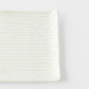 Sushi Plate 24cm White Contour Glaze V637-C0360