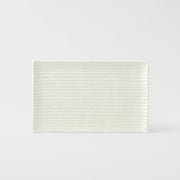 Sushi Plate 24cm White Contour Glaze V637-C0360
