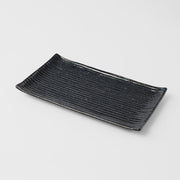 Sushi Plate 24cm Black Contour Glaze V637-C0361