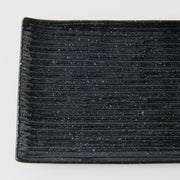 Sushi Plate 24cm Black Contour Glaze V637-C0361