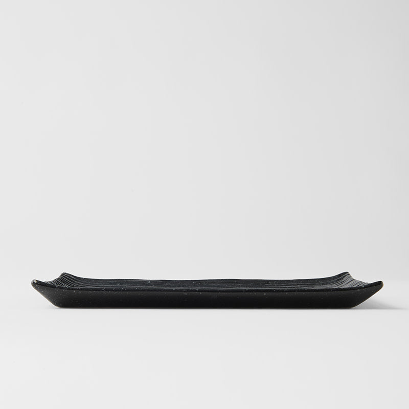Sushi Plate 24cm Black Contour Glaze V637-C0361