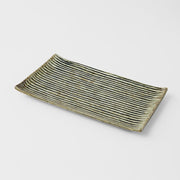Sushi Plate 24cm Green Contour Glaze V637-C0362