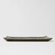 Sushi Plate 24cm Green Contour Glaze V637-C0362