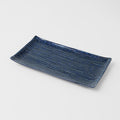 Sushi Plate 24cm Blue Contour Glaze V637-C0363
