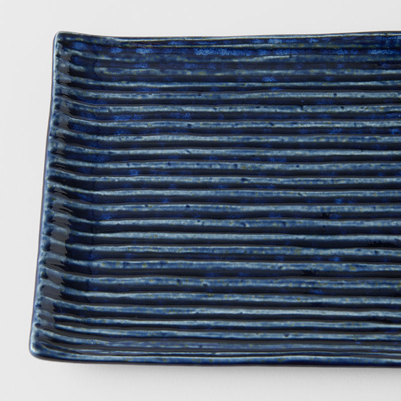 Sushi Plate 24cm Blue Contour Glaze V637-C0363