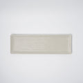 Sashimi Plate 33.2cm White Contour Glaze V637-C0364