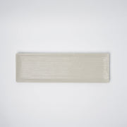 Sashimi Plate 33.2cm White Contour Glaze V637-C0364