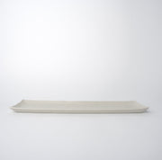 Sashimi Plate 33.2cm White Contour Glaze V637-C0364