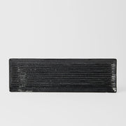 Sashimi Plate 33cm Black Contour Glaze V637-C0365