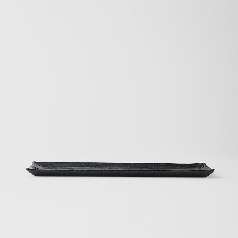 Sashimi Plate 33cm Black Contour Glaze V637-C0365