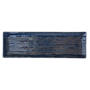 Sashimi Plate 33.2cm Blue Contour Glaze V637-C0367
