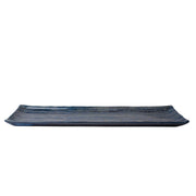 Sashimi Plate 33.2cm Blue Contour Glaze V637-C0367