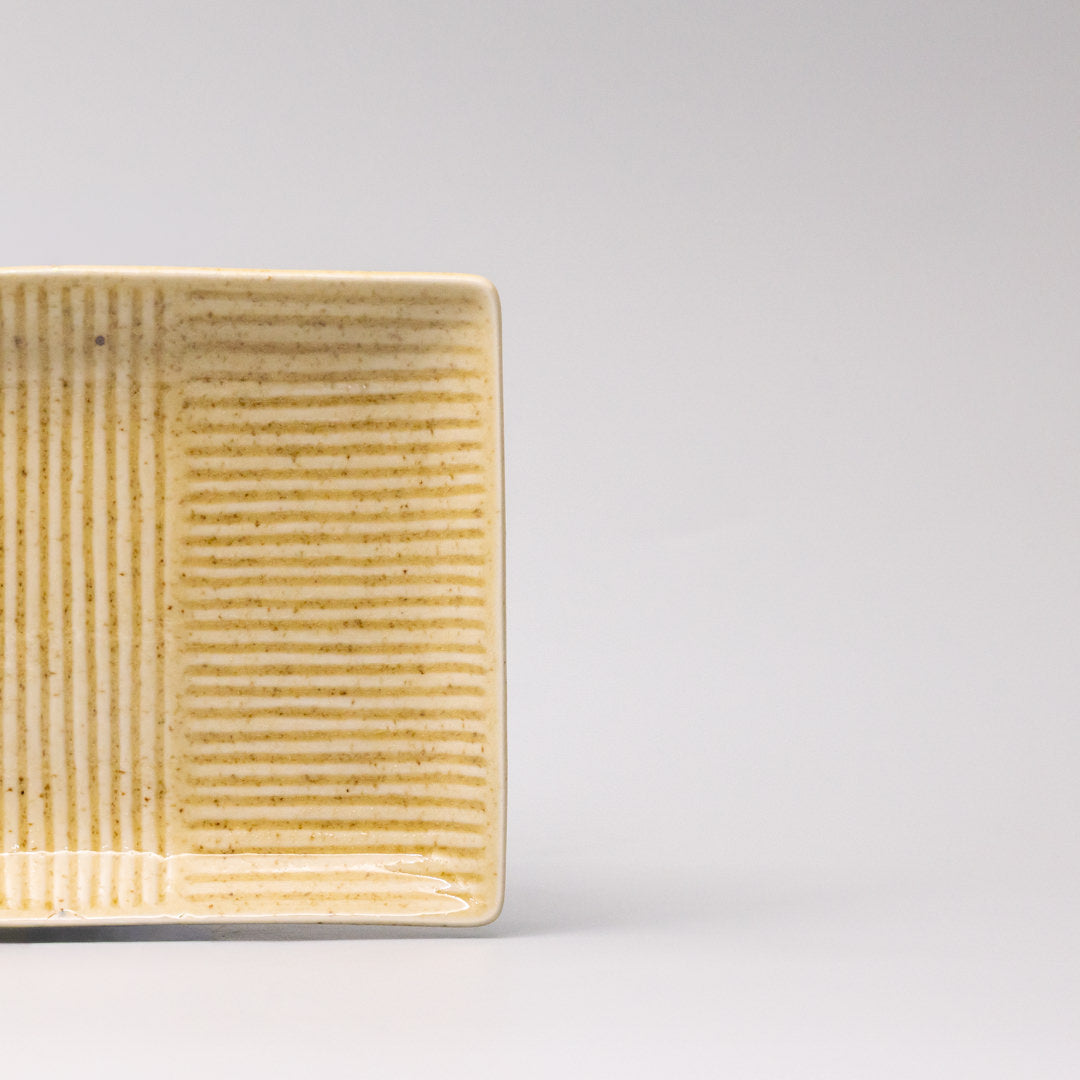 Plate Rectangular 21cm Biscuit Glaze V637-C0372